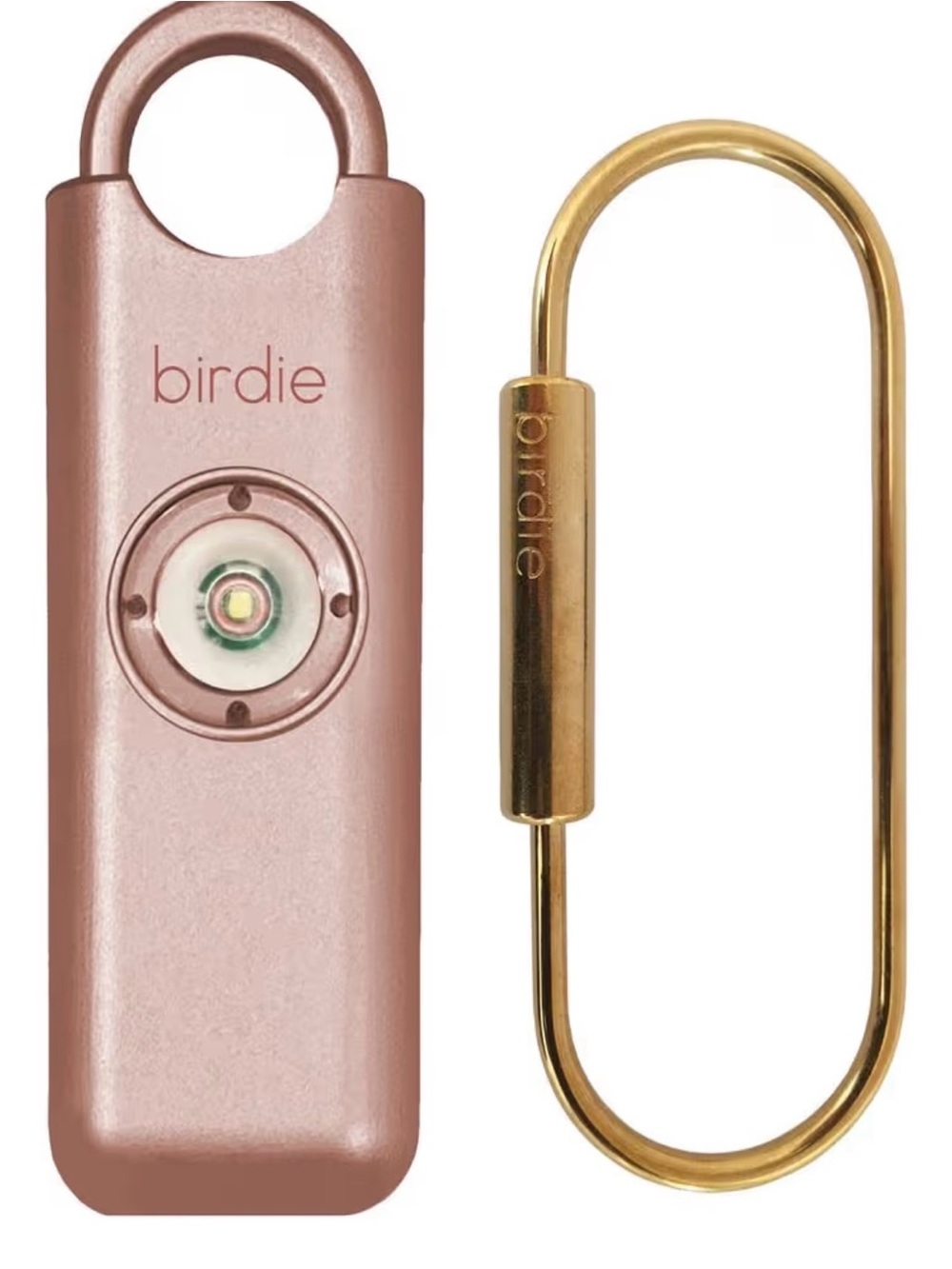 New in Box Original Personal Safety Alarm for Women She's Birdie Metallic Rose